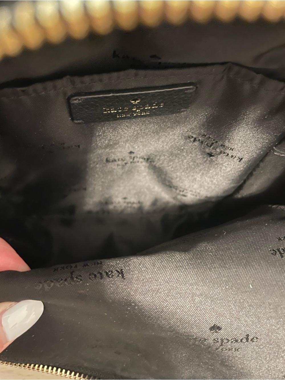 Excellent Condition Kate Spade Emma Small Black Backpack Crossbody! - Picture 10 of 14